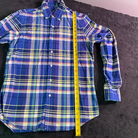 Ralph Lauren button down shirt featuring a multicolor plaid pattern - Picture 8 of 8